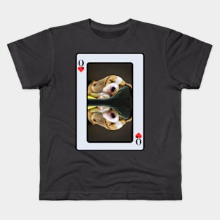 Beagle Queen Of Hearts Kids T-Shirt